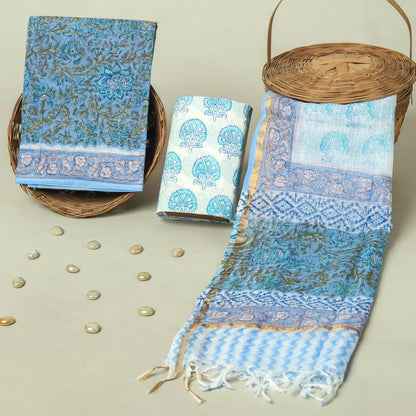 Hand Block Printed Full Kota Doriya Suit Set (FKDS003)