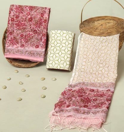 Hand Block Printed Full Kota Doriya Suit Set (FKDS008)