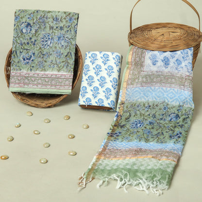 Hand Block Printed Full Kota Doriya Suit Set (FKDS015)