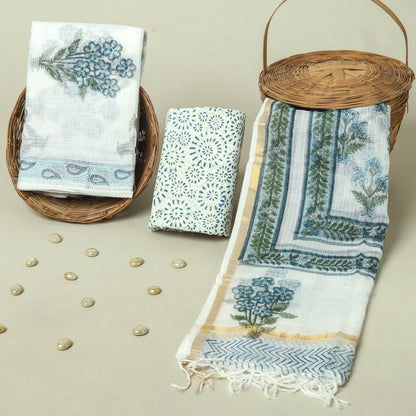 Hand Block Printed Full Kota Doriya Suit Set (FKDS019)