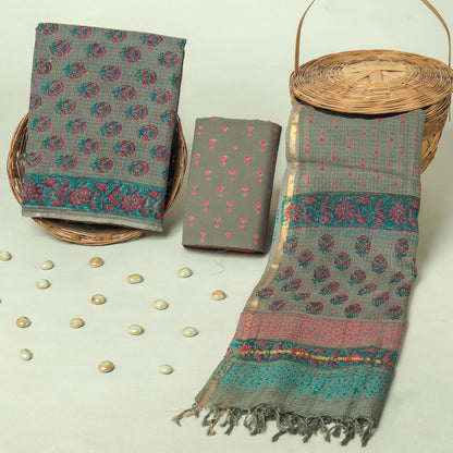 Hand Block Printed Full Kota Doriya Suit Set (FKDS031)
