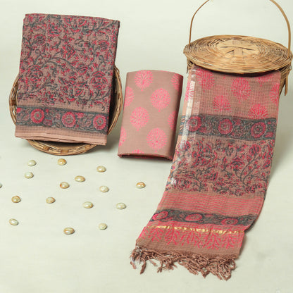 Hand Block Printed Full Kota Doriya Suit Set (FKDS036)