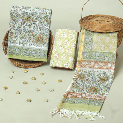 Hand Block Printed Full Kota Doriya Suit Set (FKDS040)