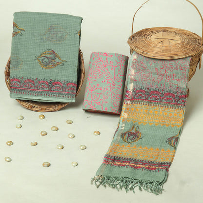 Hand Block Printed Full Kota Doriya Suit Set (FKDS043)