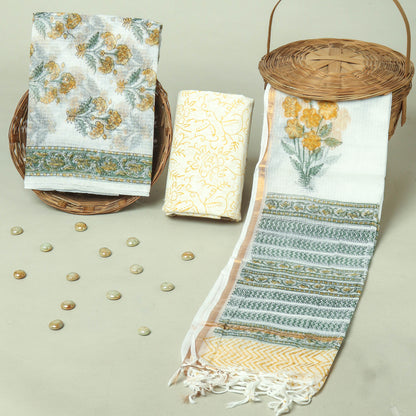 Hand Block Printed Full Kota Doriya Suit Set (FKDS046)