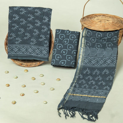 Hand Block Printed Full Kota Doriya Suit Set (FKDS047)