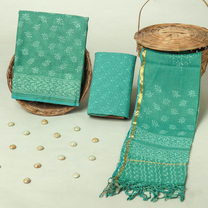 Hand Block Printed Full Kota Doriya Suit Set (FKDS054)